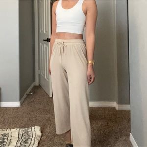 Cropped Flowy Pants